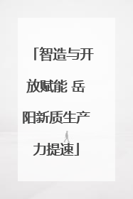 智造与开放赋能 岳阳新质生产力提速