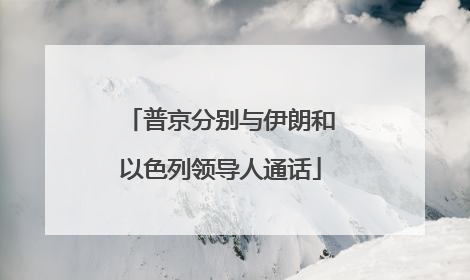 普京分别与伊朗和以色列领导人通话