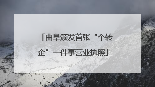 曲阜颁发首张“个转企”一件事营业执照