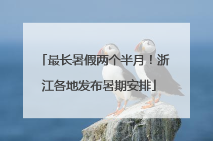 最长暑假两个半月！浙江各地发布暑期安排