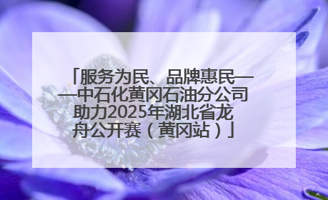 服务为民、品牌惠民——中石化黄冈石油分公司助力2025年湖北省龙舟公开赛（黄冈站）