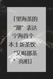望海茶的“潮”表达 宁海首个本土新茶饮“又喝那茶”亮相