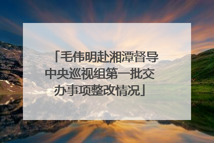 毛伟明赴湘潭督导中央巡视组第一批交办事项整改情况