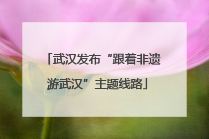 武汉发布“跟着非遗游武汉”主题线路
