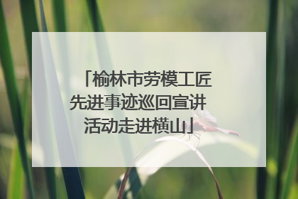 榆林市劳模工匠先进事迹巡回宣讲活动走进横山