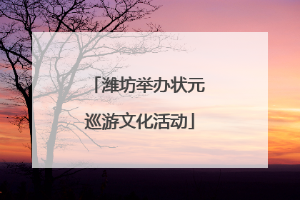 潍坊举办状元巡游文化活动