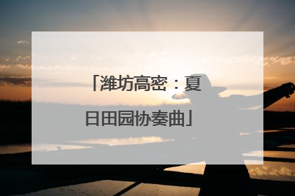 潍坊高密：夏日田园协奏曲