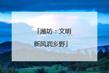 潍坊：文明新风润乡野