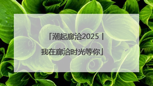 潮起廊洽2025丨我在廊洽时光等你