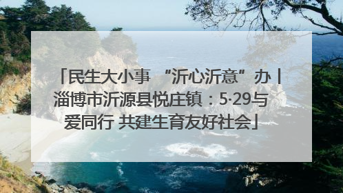 民生大小事 “沂心沂意”办丨淄博市沂源县悦庄镇：5·29与爱同行 共建生育友好社会