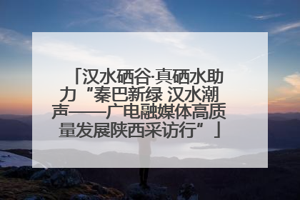 汉水硒谷·真硒水助力“秦巴新绿 汉水潮声——广电融媒体高质量发展陕西采访行”