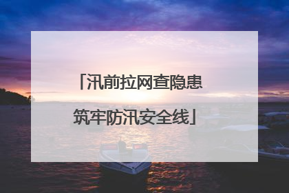 汛前拉网查隐患 筑牢防汛安全线