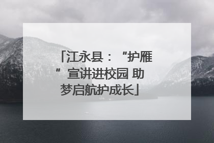 江永县：“护雁”宣讲进校园 助梦启航护成长