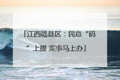 江西赣县区：民意“码”上提 实事马上办
