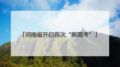 河南省开启首次“新高考”