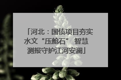 河北：国债项目夯实水文“压舱石” 智慧测报守护江河安澜