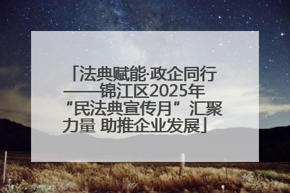 法典赋能·政企同行——锦江区2025年“民法典宣传月”汇聚力量 助推企业发展