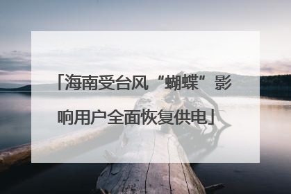 海南受台风“蝴蝶”影响用户全面恢复供电