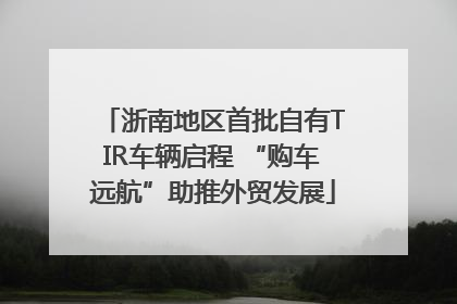 浙南地区首批自有TIR车辆启程 “购车远航”助推外贸发展