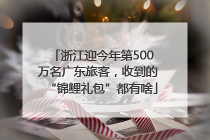 浙江迎今年第500万名广东旅客，收到的“锦鲤礼包”都有啥