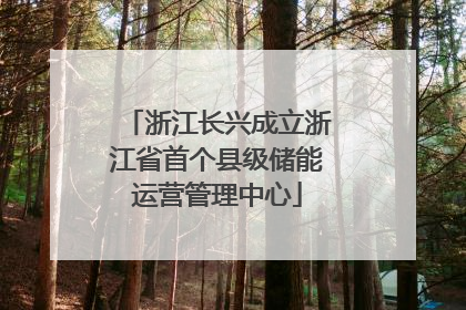 浙江长兴成立浙江省首个县级储能运营管理中心