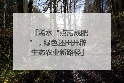 浠水“点污成肥”，绿色还田开辟生态农业新路径