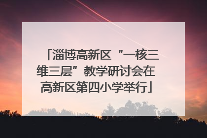淄博高新区“一核三维三层”教学研讨会在高新区第四小学举行