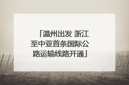温州出发 浙江至中亚首条国际公路运输线路开通