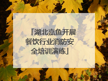 湖北嘉鱼开展餐饮行业消防安全培训演练