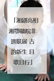 湘剧亮相湘鄂赣皖非遗联展 古韵新生 且歌且行