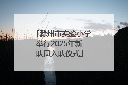 滁州市实验小学举行2025年新队员入队仪式