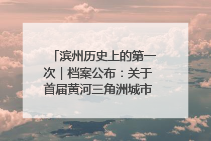 滨州历史上的第一次｜档案公布：关于首届黄河三角洲城市经济博览会暨发展论坛情况的总结报告