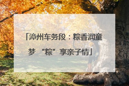 漳州车务段：粽香润童梦 “粽”享亲子情