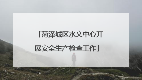 菏泽城区水文中心开展安全生产检查工作