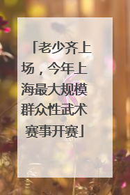 老少齐上场，今年上海最大规模群众性武术赛事开赛