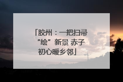 胶州：一把扫帚“绘”新景 赤子初心暖乡邻