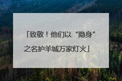 致敬！他们以“隐身”之名护羊城万家灯火