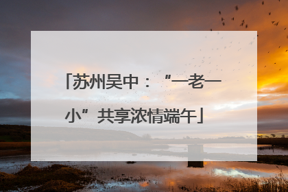 苏州吴中：“一老一小”共享浓情端午