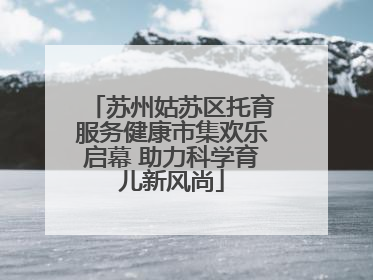 苏州姑苏区托育服务健康市集欢乐启幕 助力科学育儿新风尚