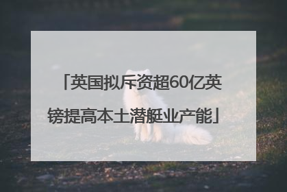 英国拟斥资超60亿英镑提高本土潜艇业产能