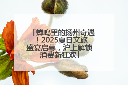蝉鸣里的扬州奇遇！2025夏日文旅盛宴启幕，沪上解锁消费新狂欢