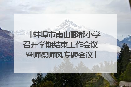 蚌埠市南山郦都小学召开学期结束工作会议暨师德师风专题会议