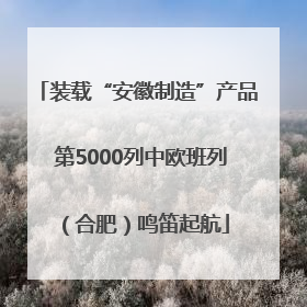 装载“安徽制造”产品 第5000列中欧班列（合肥）鸣笛起航