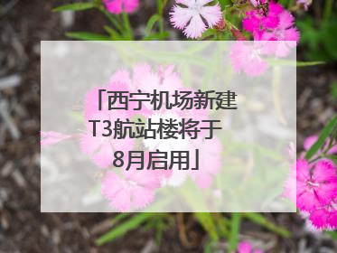 西宁机场新建T3航站楼将于8月启用
