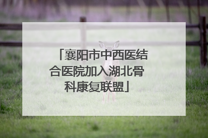 襄阳市中西医结合医院加入湖北骨科康复联盟