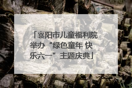 襄阳市儿童福利院举办“绿色童年 快乐六一”主题庆典