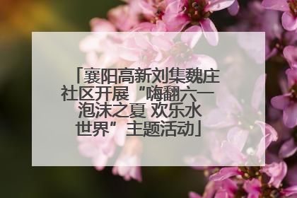 襄阳高新刘集魏庄社区开展“嗨翻六一 泡沫之夏 欢乐水世界”主题活动