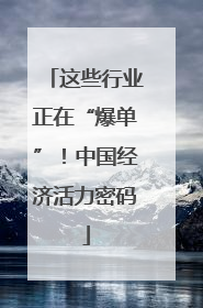 这些行业正在“爆单”！中国经济活力密码