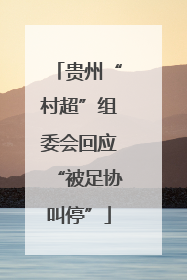 贵州“村超”组委会回应“被足协叫停”