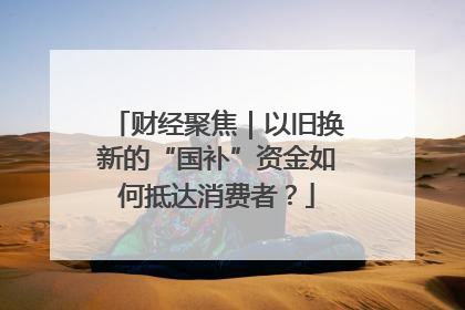 财经聚焦｜以旧换新的“国补”资金如何抵达消费者？